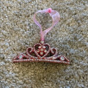 Pink Rhinestone Tiara Ornament
